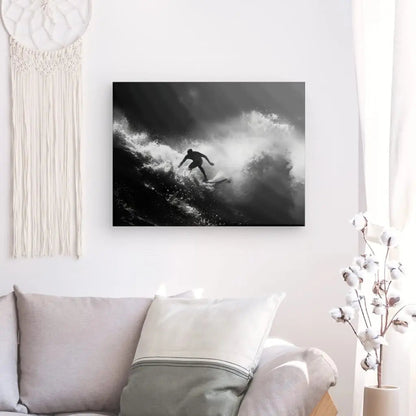Tableau Surf  Océan Noir et Blanc - #tag1# - #tag2# 