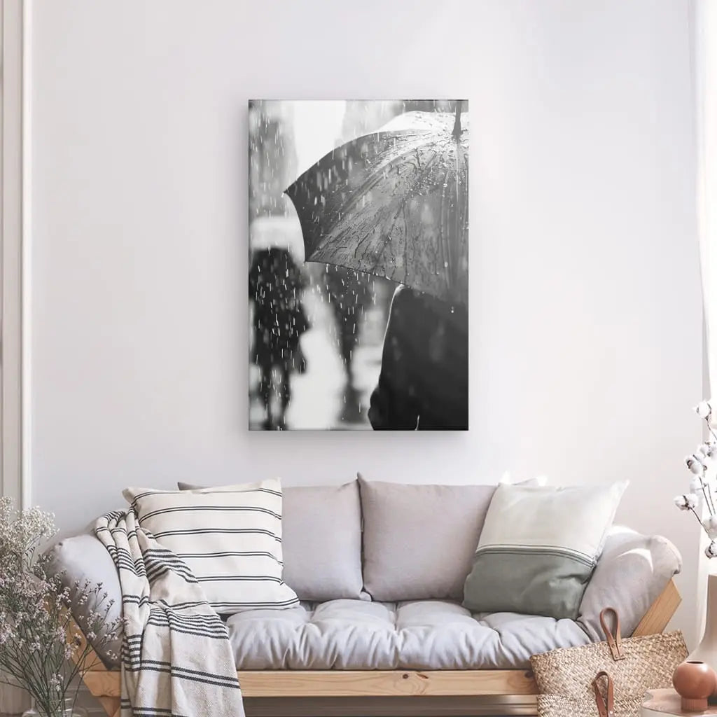 Tableau Pluie Noir et Blanc - #tag1# - #tag2# 