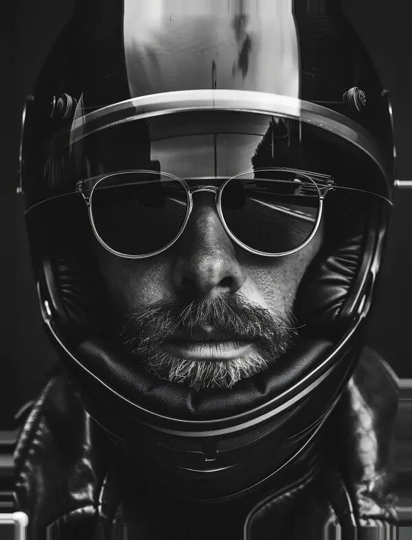 Tableau Motard Moderne noir et Blanc - #tag1# - #tag2# 