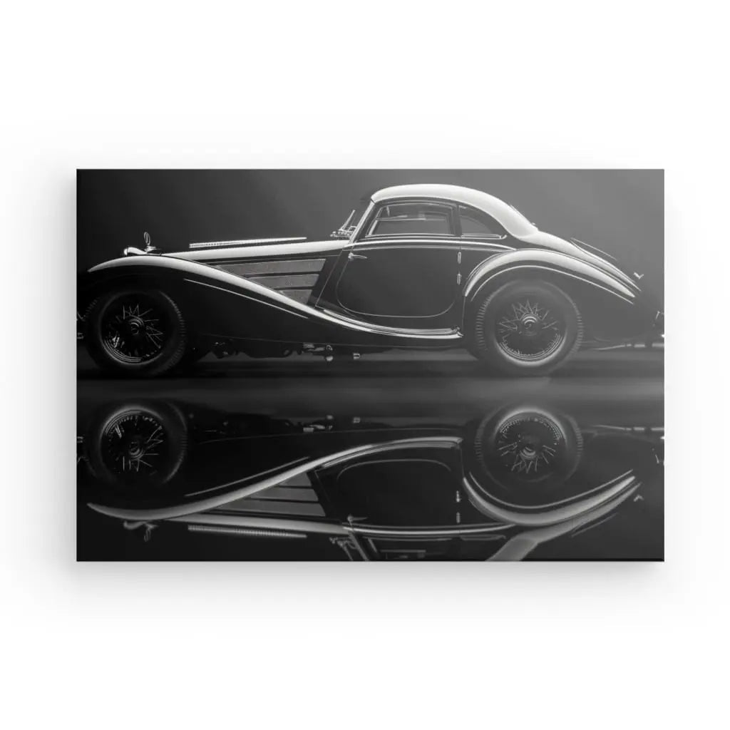 Tableau Voiture Vintage Luxe Automobile Noir et Blanc - #tag1# - #tag2# 