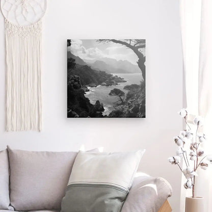 Tableau Paysage Corse Noir et Blanc - #tag1# - #tag2# 