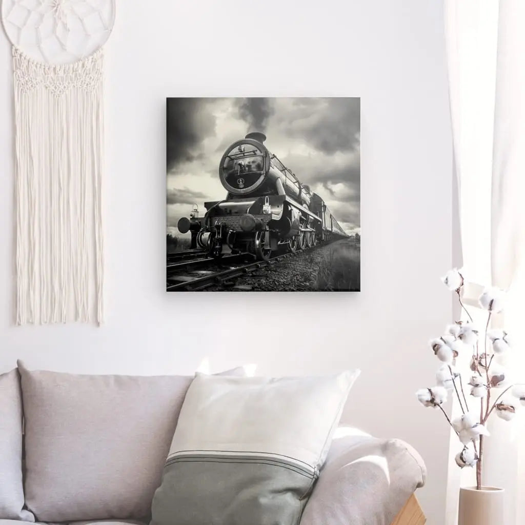 Tableau Locomotive Vapeur Noir et Blanc - #tag1# - #tag2# 