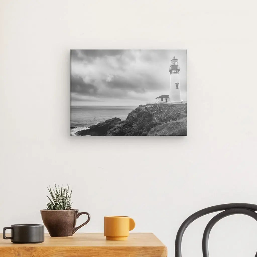 Tableau Phare Bateau Bord de Mer Noir et Blanc - #tag1# - #tag2# 