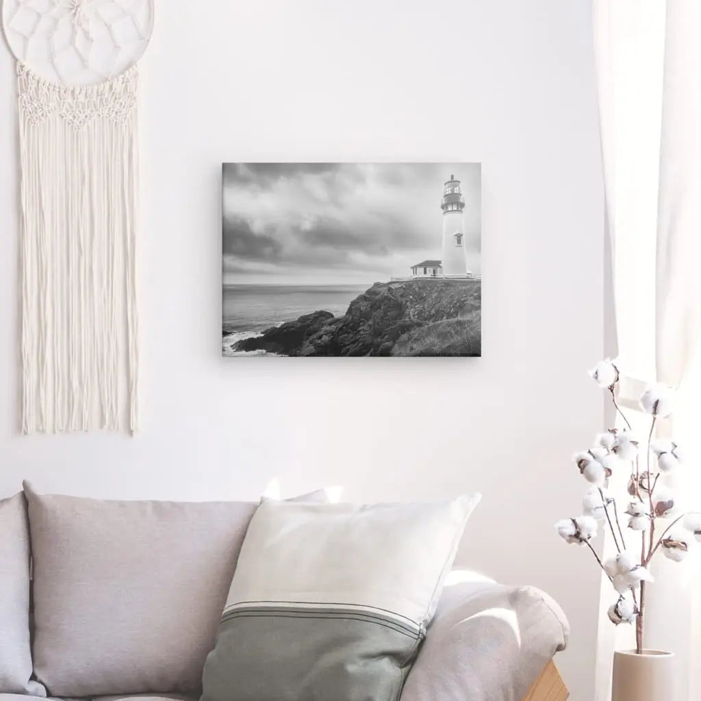 Tableau Phare Bateau Bord de Mer Noir et Blanc - #tag1# - #tag2# 