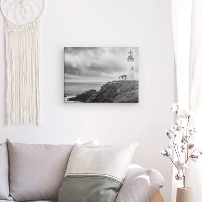 Tableau Phare Bateau Bord de Mer Noir et Blanc - #tag1# - #tag2# 
