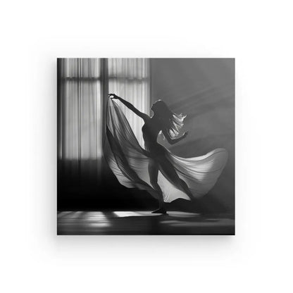 Tableau Femme Voilage Robe Scène Noir et Blanc - #tag1# - #tag2# 