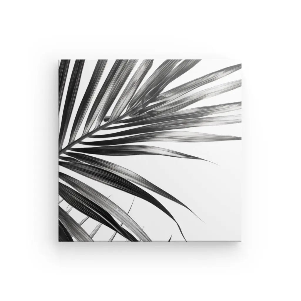 Tableau Fougères Feuilles Minimalistes Noir et Blanc - #tag1# - #tag2# 