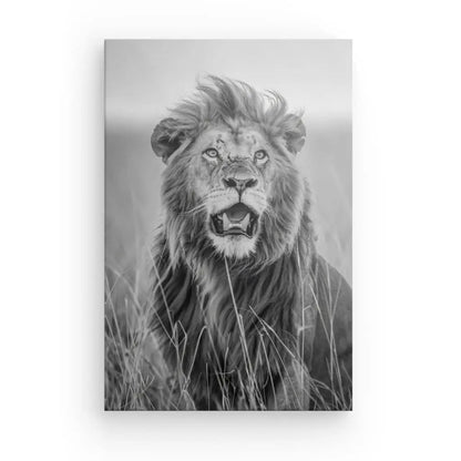 Tableau Lion Rugissement Noir et Blanc - #tag1# - #tag2# 