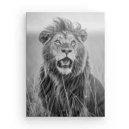Tableau Lion Rugissement Noir et Blanc - #tag1# - #tag2# 