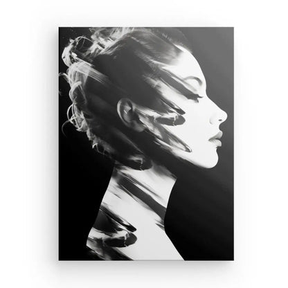 Tableau Profil Femme Moderne Noir et Blanc - #tag1# - #tag2# 