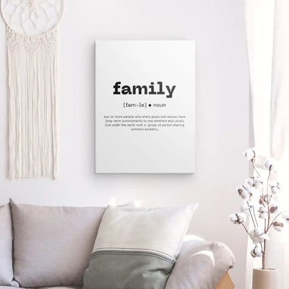 Tableau Définition "Family" Noir et Blanc - #tag1# - #tag2# 