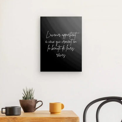 Tableau Minimaliste "Avenir" Citation Noir et Blanc - #tag1# - #tag2# 