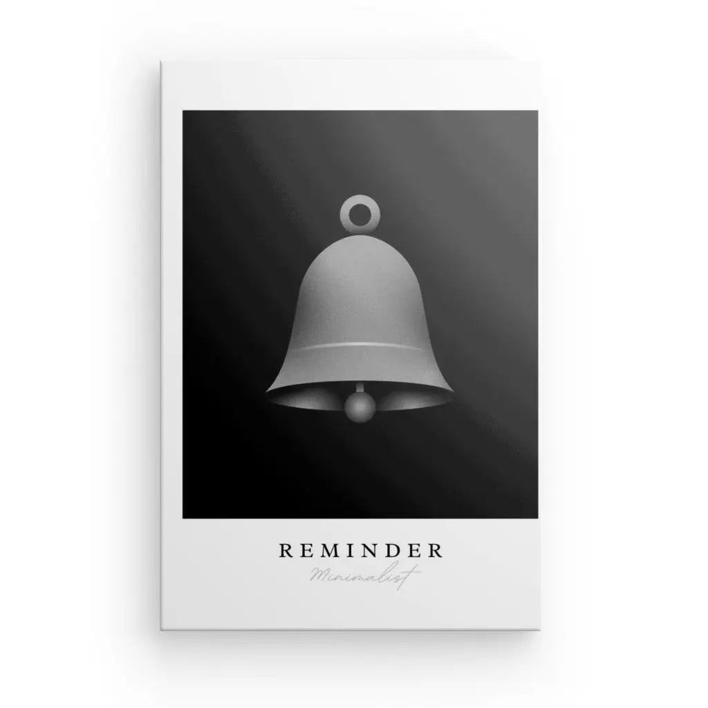 Tableau Noir et Blanc Cloche "Reminder" - #tag1# - #tag2# 