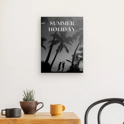 Tableau Vacance d'été Noir et Blanc Palmiers - #tag1# - #tag2# 