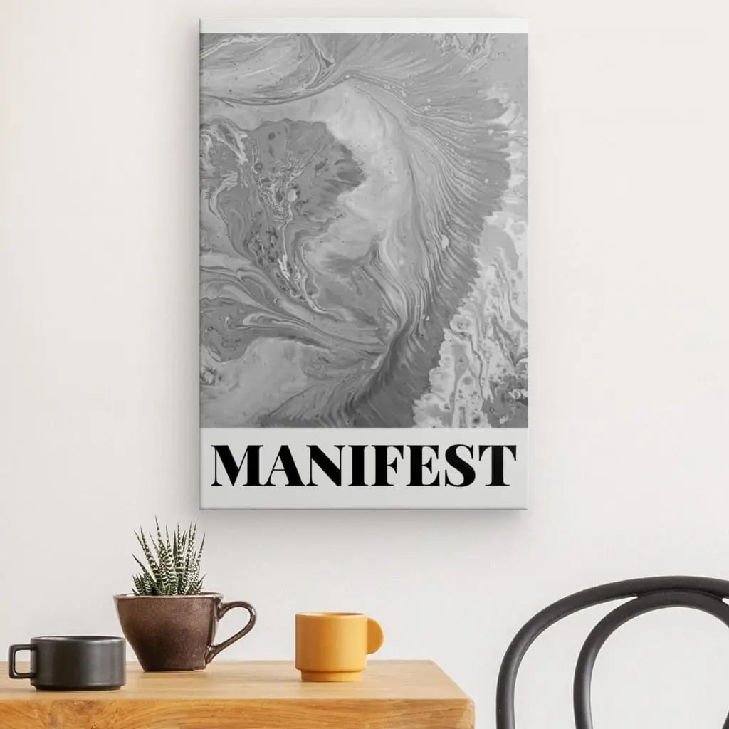 Tableau Manifest Gris Noir et Blanc - #tag1# - #tag2# 