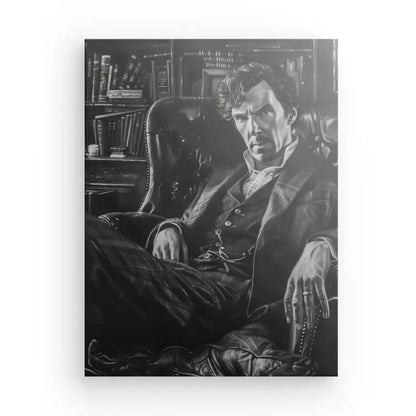 Tableau Peinture Sherlock Holmes Noir et Blanc - #tag1# - #tag2# 