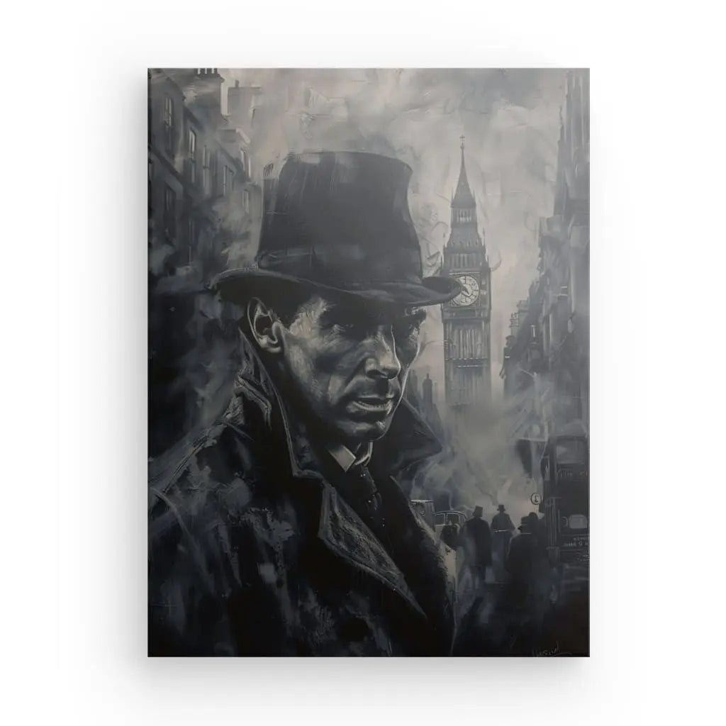 Tableau Portrait Sherlock Holmes Monochrome - #tag1# - #tag2# 