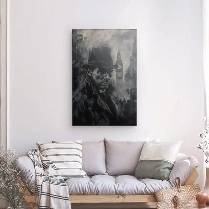 Tableau Portrait Sherlock Holmes Monochrome - #tag1# - #tag2# 