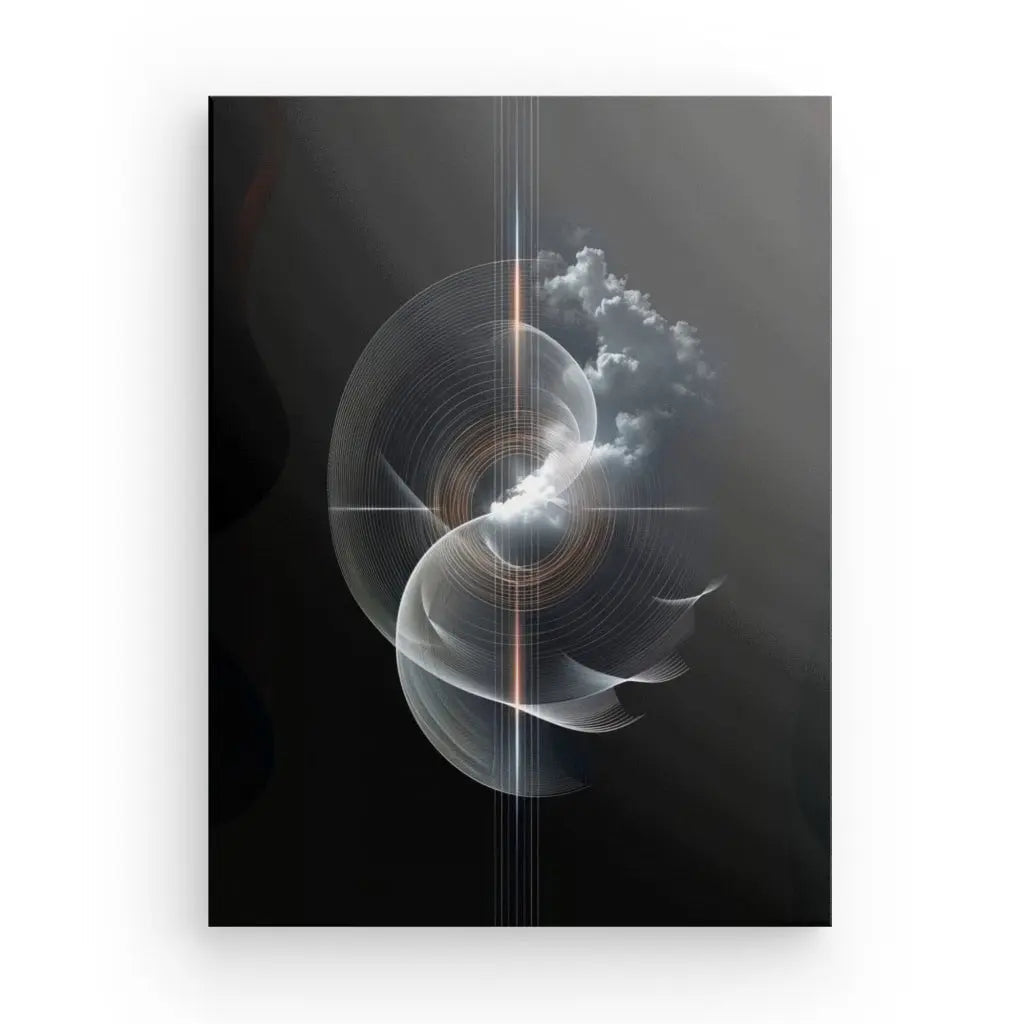 Tableau Lumière Nuage Art Abstrait Monochrome - #tag1# - #tag2# 