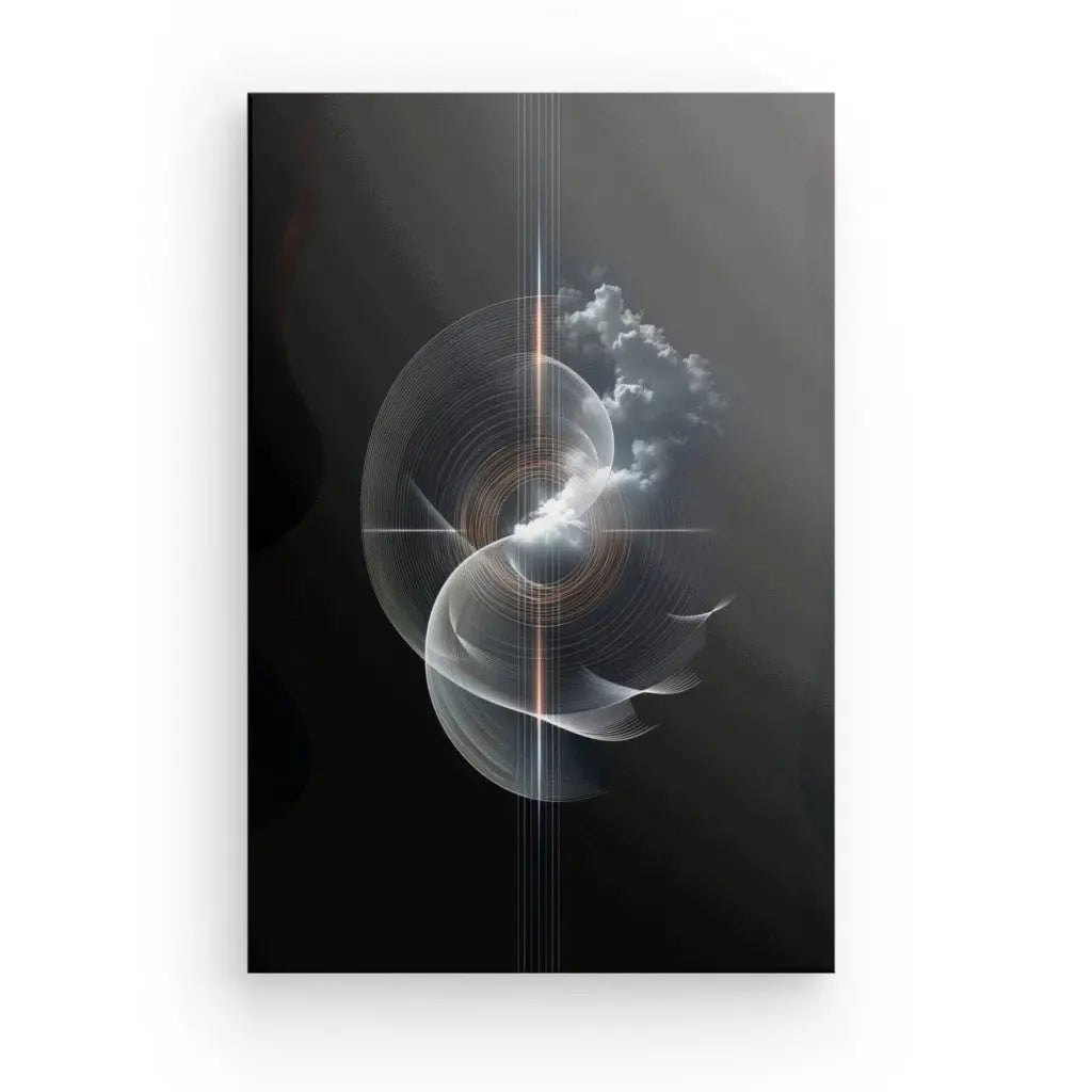 Tableau Lumière Nuage Art Abstrait Monochrome - #tag1# - #tag2# 