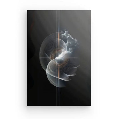 Tableau Lumière Nuage Art Abstrait Monochrome - #tag1# - #tag2# 