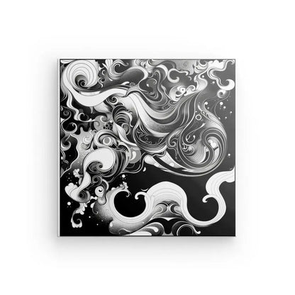 Tableau Dessin Art Abstrait Moderne Monochrome - #tag1# - #tag2# 