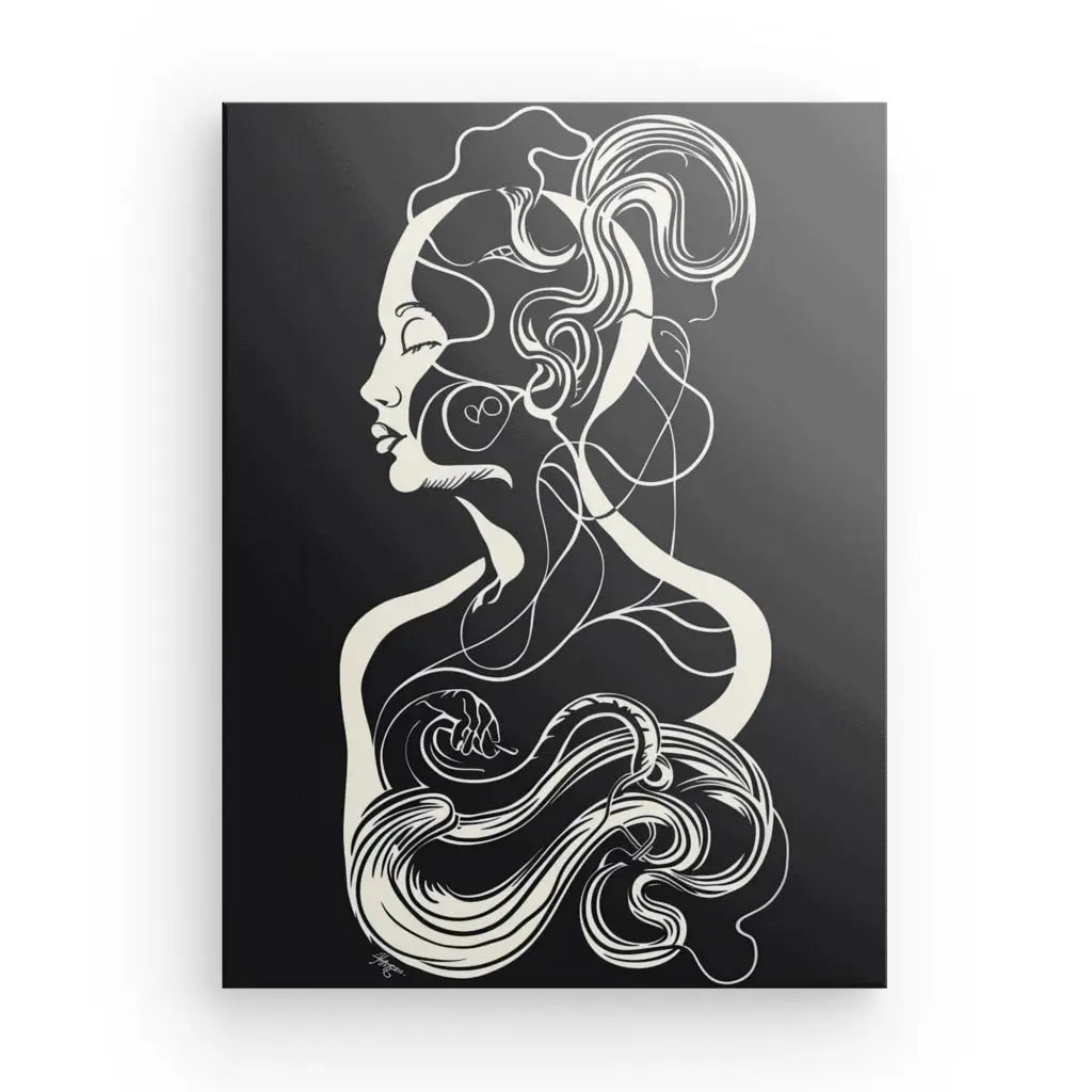 Tableau Humain Représentation Organique Noir et Blanc - #tag1# - #tag2# 