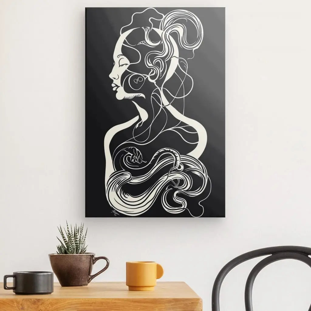 Tableau Humain Représentation Organique Noir et Blanc - #tag1# - #tag2# 