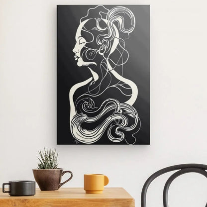 Tableau Humain Représentation Organique Noir et Blanc - #tag1# - #tag2# 