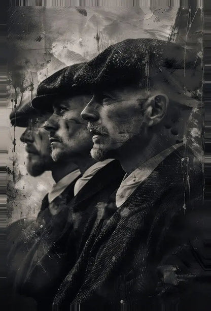 Tableau Peaky Blinders  Noir et Blanc - #tag1# - #tag2# 