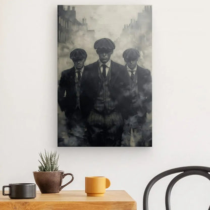 Tableau Peinture Gang Peaky Blinders Monochrome - #tag1# - #tag2# 