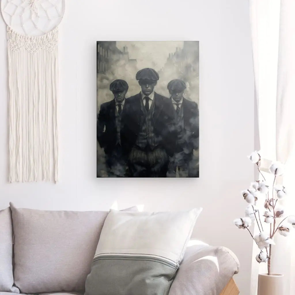 Tableau Peinture Gang Peaky Blinders Monochrome - #tag1# - #tag2# 
