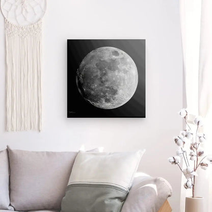 Tableau Lune Gros Plan Noir et Blanc - #tag1# - #tag2# 