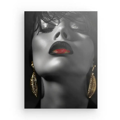Tableau Femme Fatale Boucle d'Oreilles Dorées - #tag1# - #tag2# 