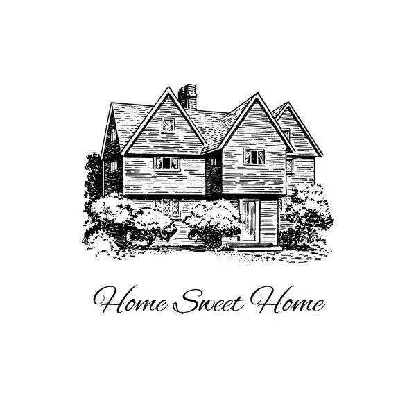 Tableau Home Sweet Home Blanc et Noir - #tag1# - #tag2# 