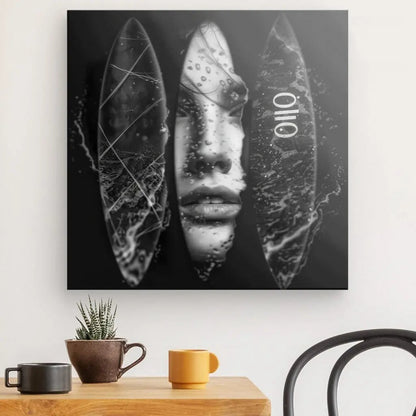 Tableau Noir et Blanc Planches de Surf - #tag1# - #tag2# 