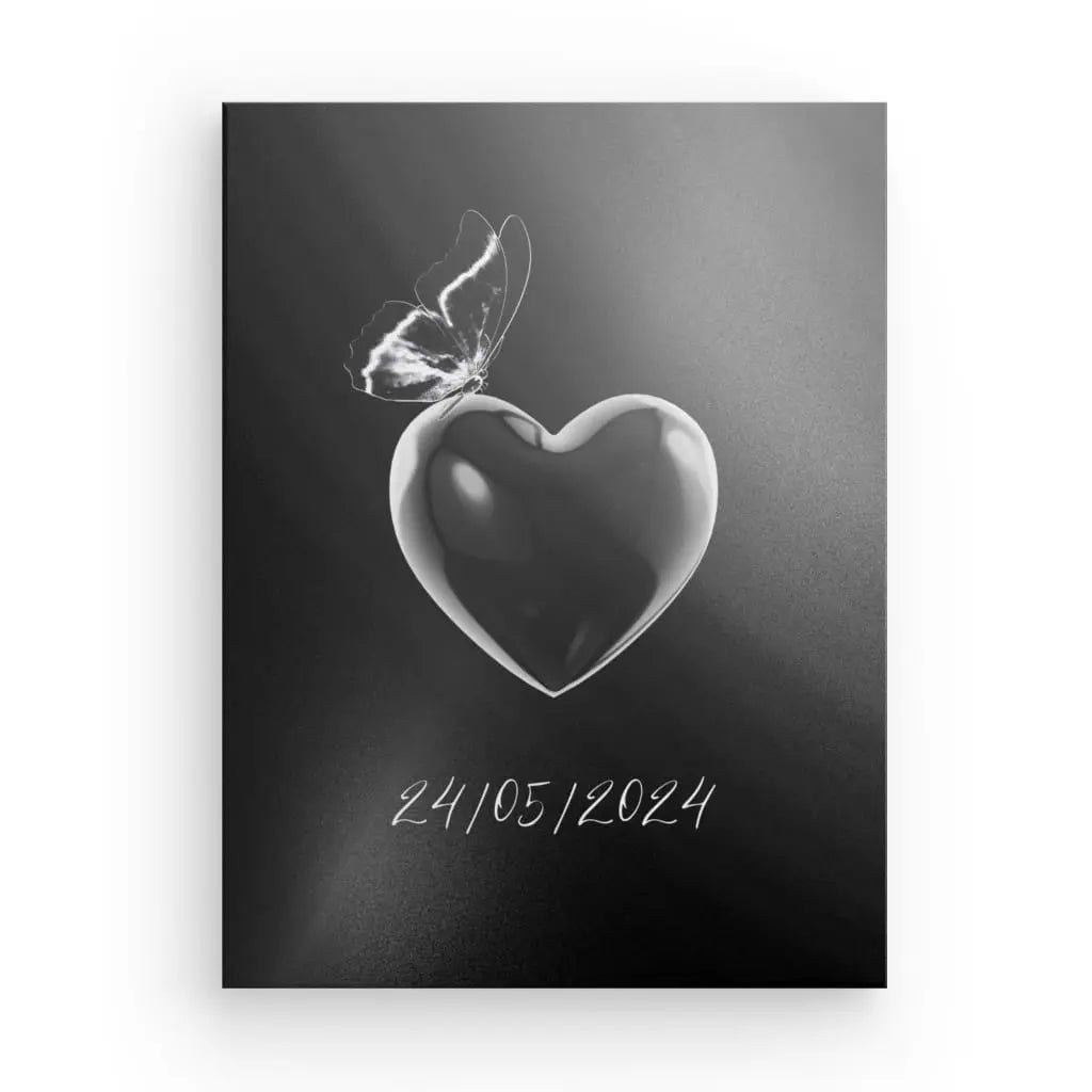 Tableau Personnalisé Couple Date Noir et Blanc - #tag1# - #tag2# 