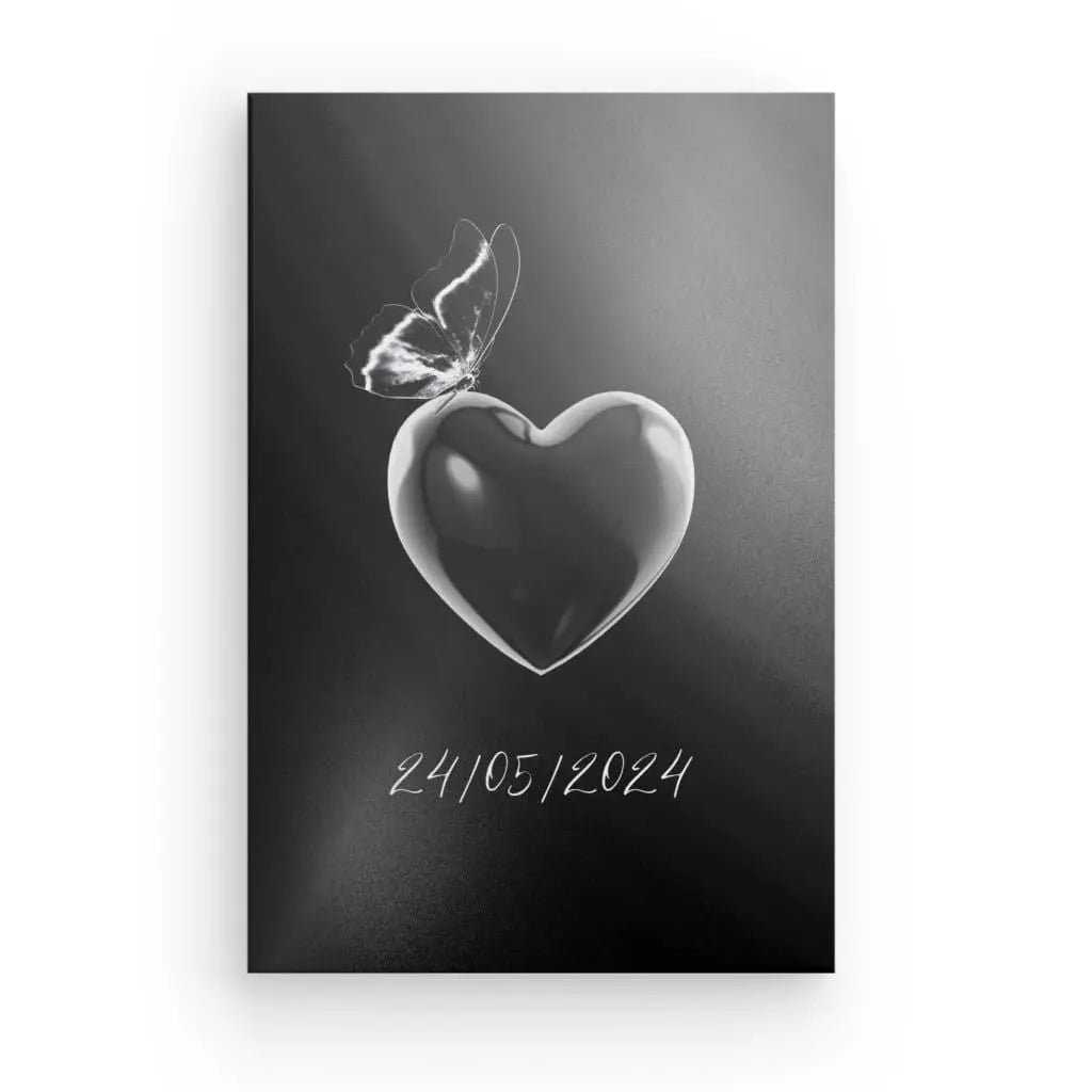 Tableau Personnalisé Couple Date Noir et Blanc - #tag1# - #tag2# 