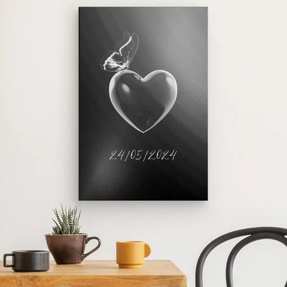 Tableau Personnalisé Couple Date Noir et Blanc - #tag1# - #tag2# 