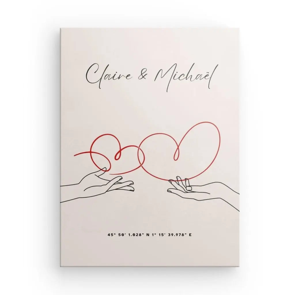Tableau Personnalisé Amour Minimaliste - #tag1# - #tag2# 