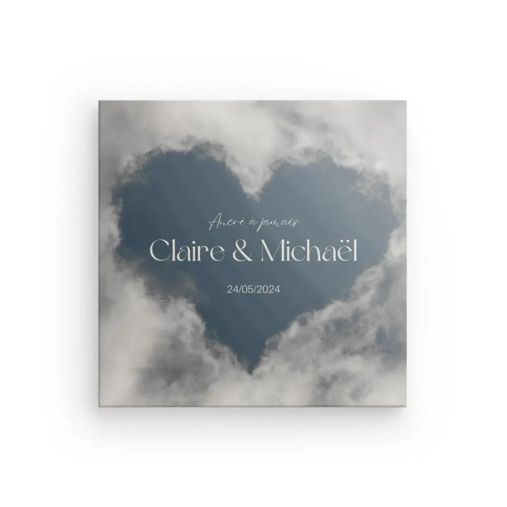 Tableau Personnalisé Amoureux Coeur Nuages - #tag1# - #tag2# 