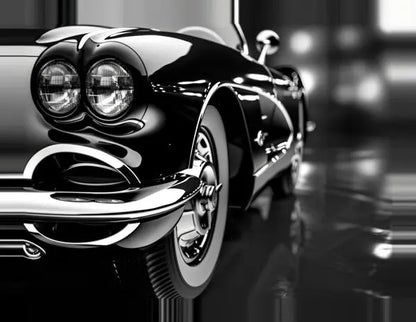 Tableau Rolls Voiture Collection Noir et Blanc, luxe voiture classique.