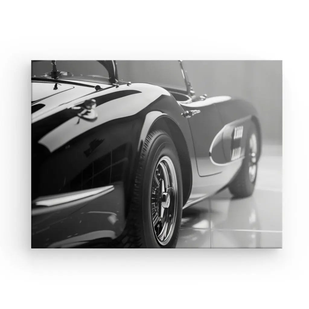 Tableau Voiture Décapotable Noir et Blanc - #tag1# - #tag2# 