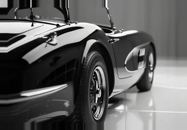 Tableau Voiture Décapotable Noir et Blanc - #tag1# - #tag2# 