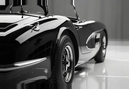 Tableau Voiture Décapotable Noir et Blanc - #tag1# - #tag2# 
