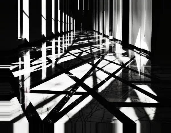 Tableau Ombre et Lumière Architecture Noir et Blanc - #tag1# - #tag2# 