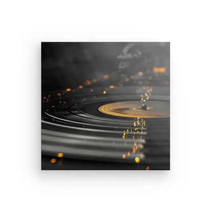 Tableau Vinyle Musique Noir et Doré - #tag1# - #tag2# 