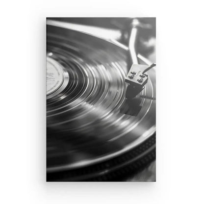 Tableau Tourne Disque Vinyle Noir et Blanc - #tag1# - #tag2# 