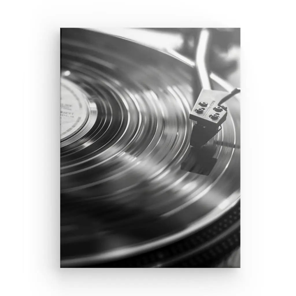 Tableau Tourne Disque Vinyle Noir et Blanc - #tag1# - #tag2# 