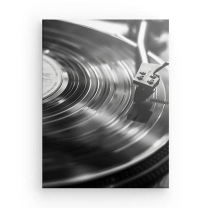 Tableau Tourne Disque Vinyle Noir et Blanc - #tag1# - #tag2# 